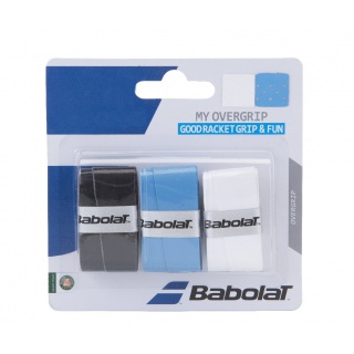 Babolat My Overgrip 0.55mm weiss/blau/schwarz 3er